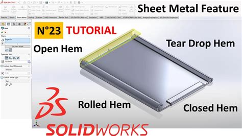 solidworks sheet metal hem|solidworks hem tool 2021.